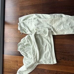 Aritzia Mint Green Sweatfleece Set